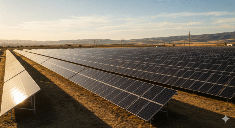 Obraz pokazujący panele fotowoltaiczne