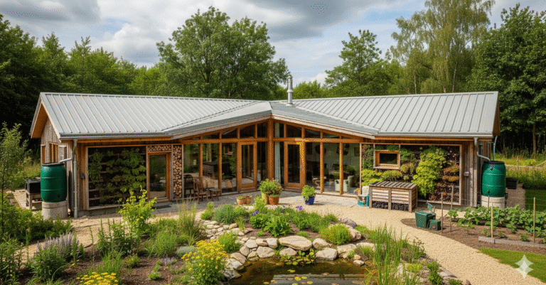 Obraz pokazujący projekt ekologicznego domu